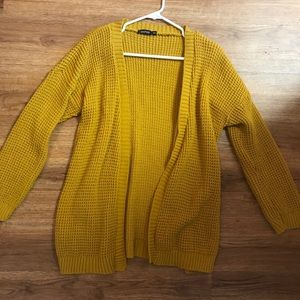 Mustard/gold cable knit cardigan